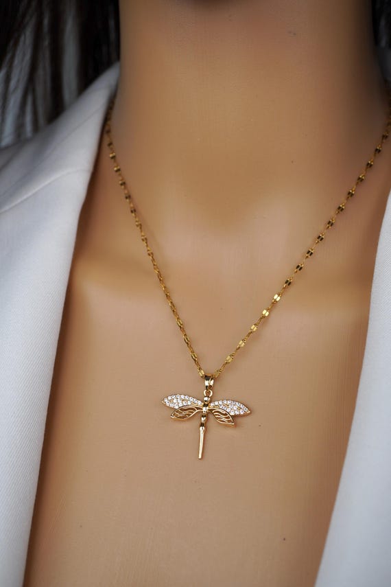 Collana Con Libellula In Argento 925 – Ciondolo A Forma Di Libellula, Catena 45 Cm, Regalo Per Donne, Simbolo Di Felicità E Leggerezza - 3