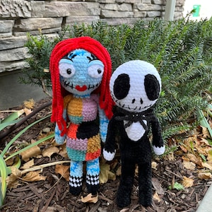 Jack Skellington et Sally Crochet Pattern PDF, 2 Pattern BUNDLE, cauchemar avant Noël, modèles amigurumi