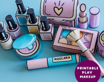 Printable Play Makeup Set for Kids | Fun Paper Makeup | Vanity Box | DIY Craft Set |