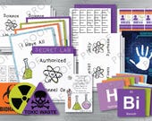 Science Birthday Party Bundle: Includes Customizable Invites, Activities, and More!