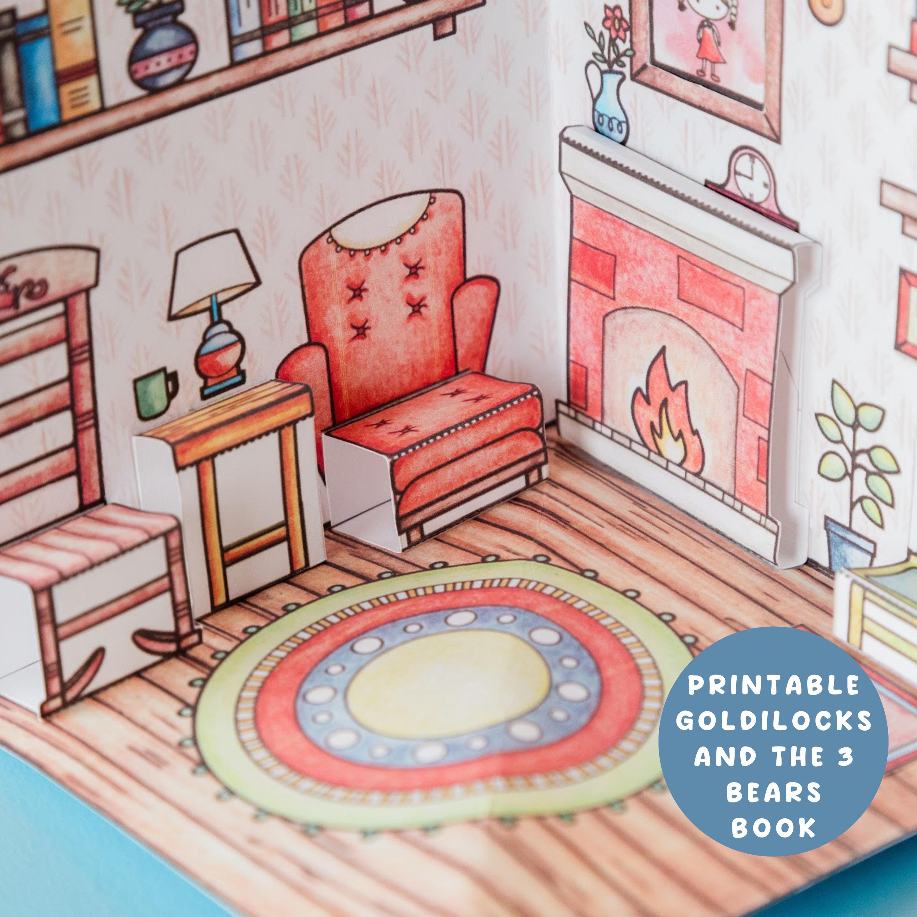 Goldilocks and the Three Bears PDF - Interactive Storybook for Pre-Reading Activities and Reading Comprehension