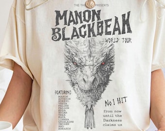 Vintage Manon Blackbeak Shirt, Throne of Glass Comfort Colors Shirt, The Thirteen Shirt, Abraxos Shirt, Throne of Glass Tshirt