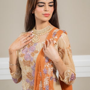 Eid Party Wear Designer Pakistani Outfits Salwar Kameez Dupatta Dress Ready to Wear Heavy Embroidery Stone Work Beautiful Trouser Pant Suits
