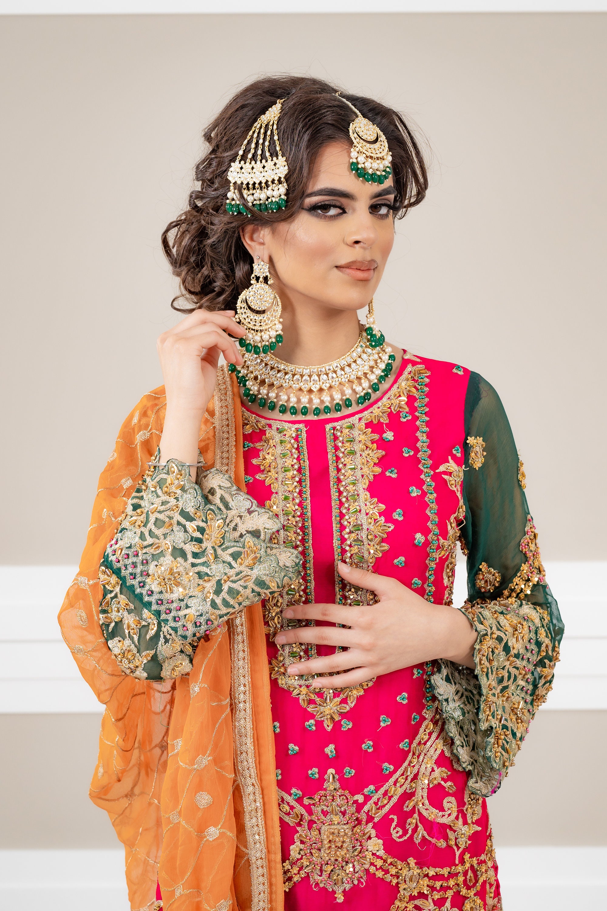 open lace back dress ASIM JOFA NOORIE MAAHRU EMBROIDERED CHIFFON DRESS| UNSTITCHED PARTY WE –  Shaebiz Collection main image 0