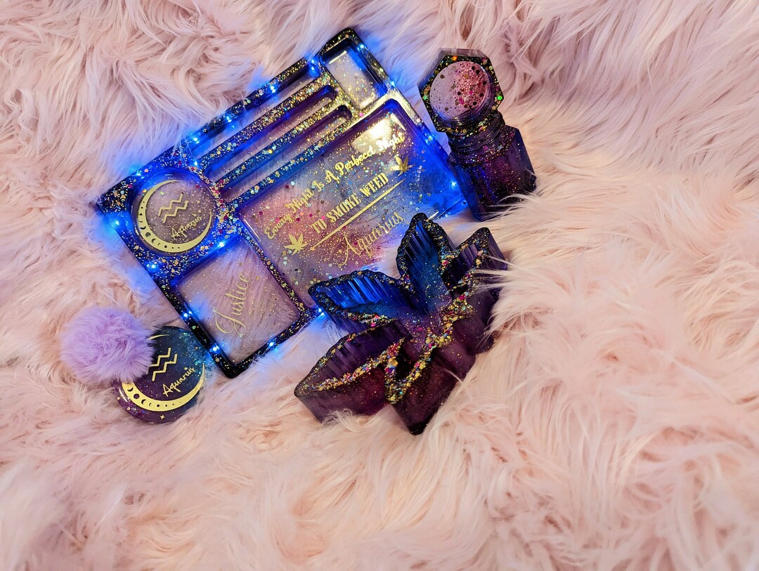 LED Light up Rolling Tray Set every Night is A Perfect Etsy