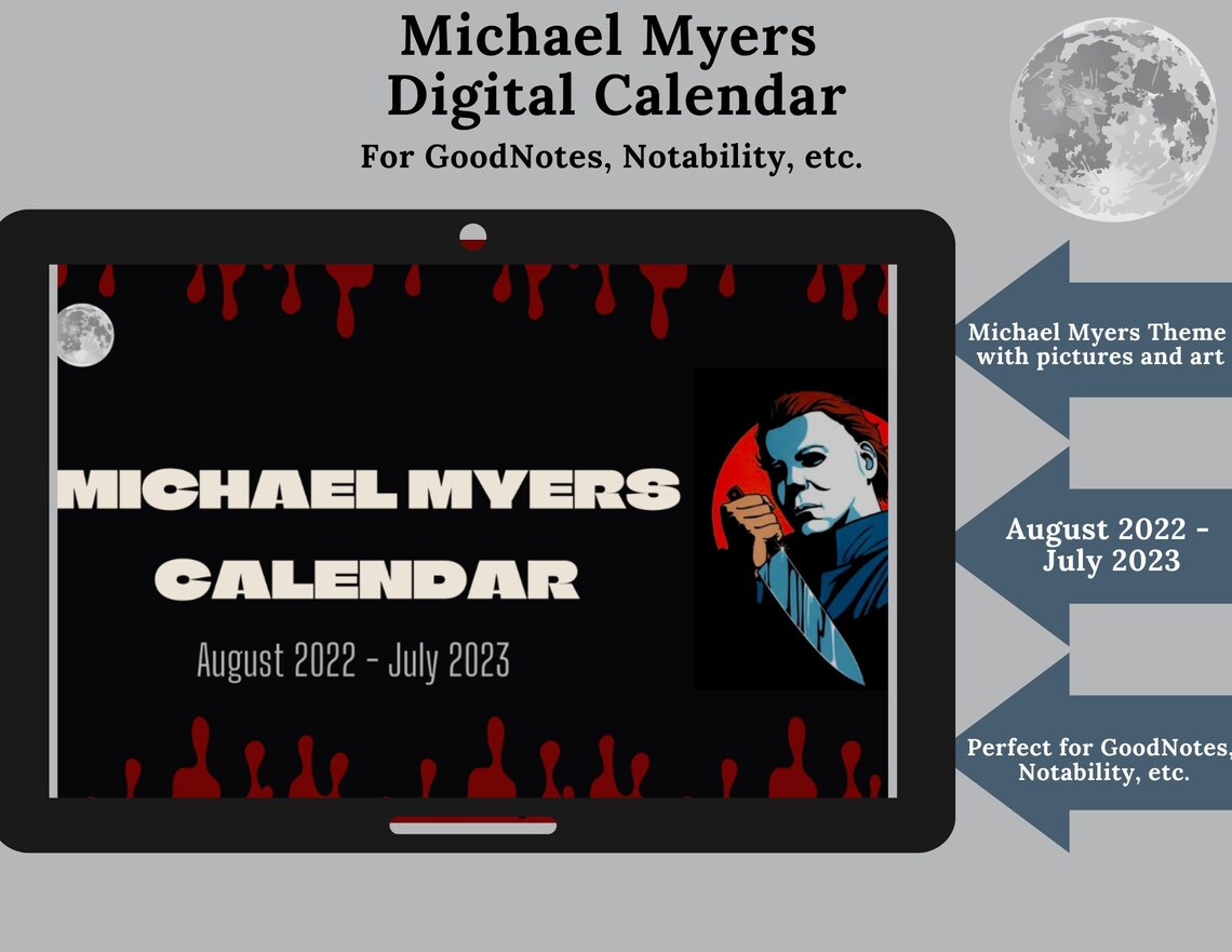 Michael Myers Digital Calendar 20222023 Etsy Canada