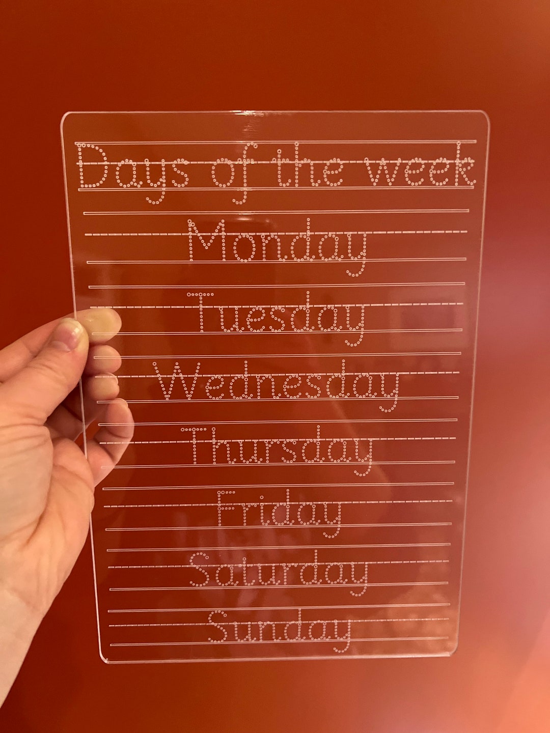 Acrylic Tracing Board Dry Erase Letter Board Personalized Name Tracing