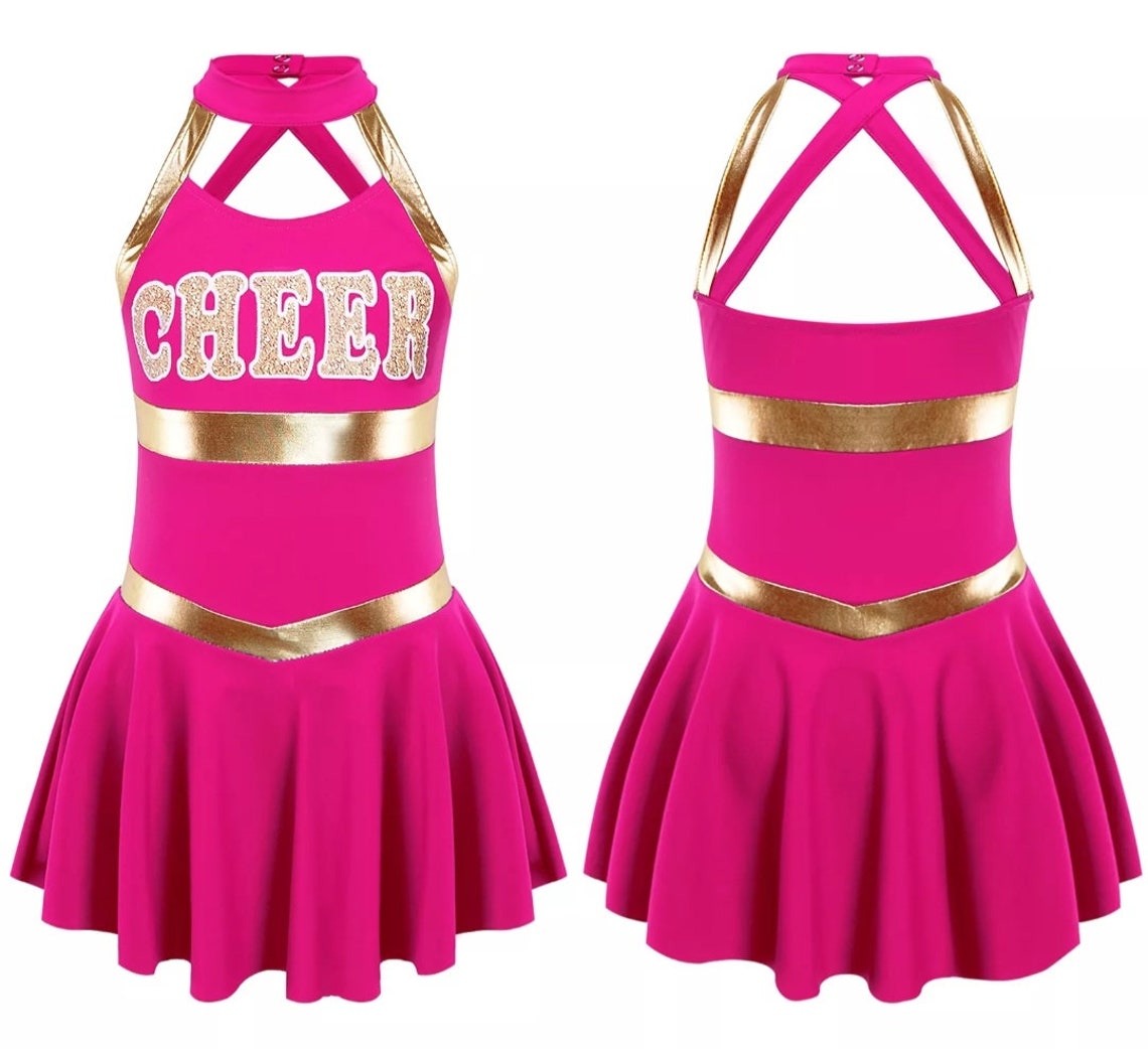 Kids Girls Cheerleading Costumes Uniform Sleeveless Letters Etsy