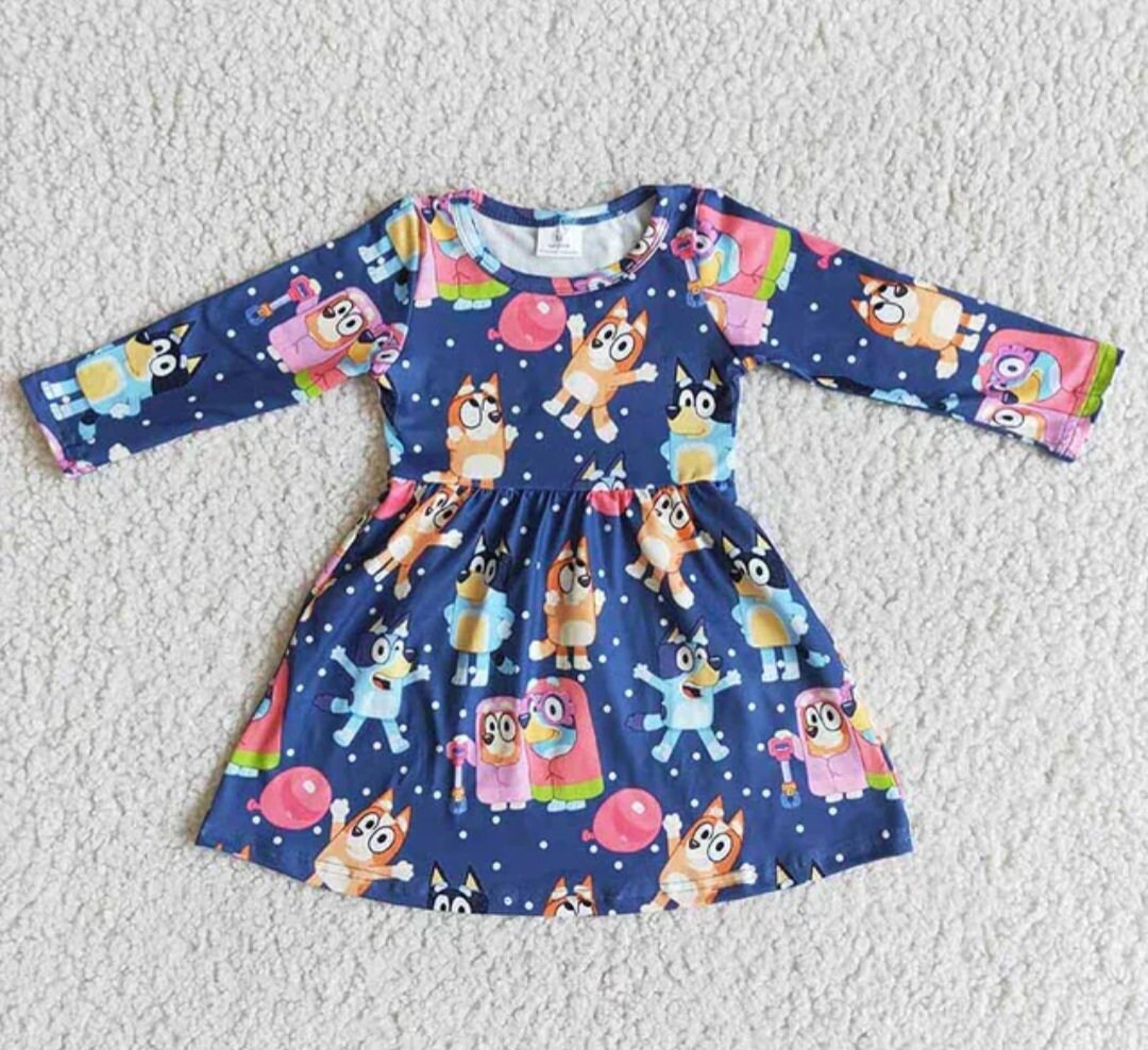 Bluey Girls Children's Cartoon Outfit Dress Flare Pants - Etsy
