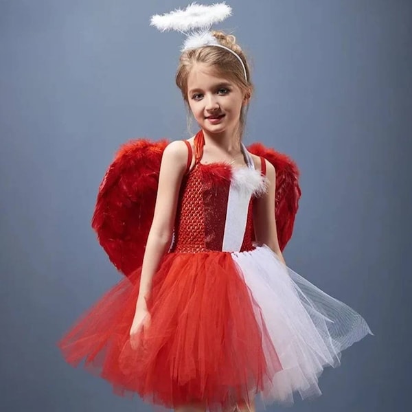 Half Devil Half Angel Costume Girl Etsy