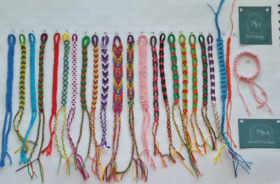 How to make a knitted friendship bracelet | Straight edge loop |  VLATKAKNOTS TUTORIALS - YouTube