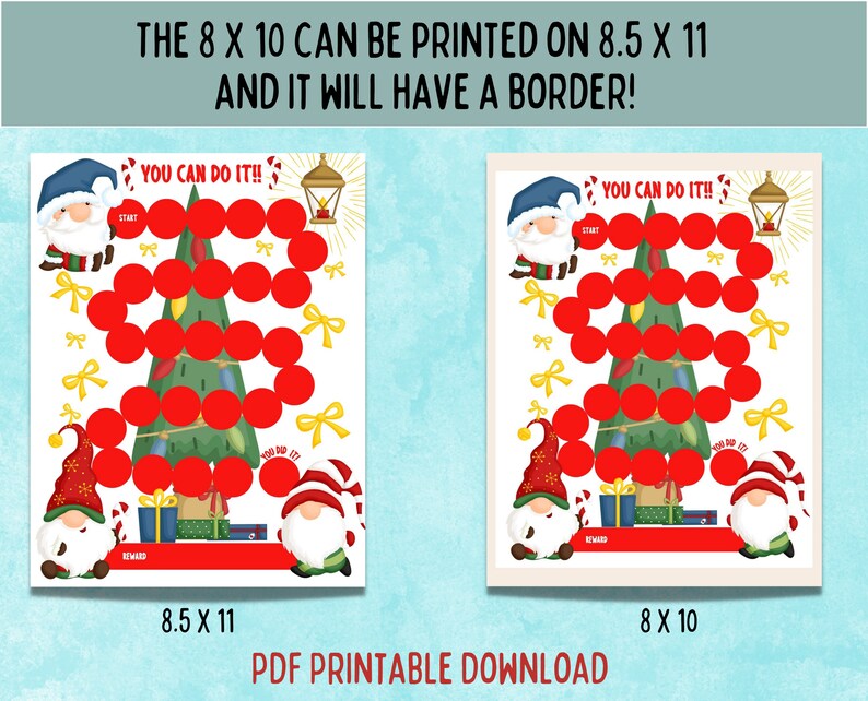 Printable Christmas Reward Chart, Santa Sticker Chart Printable ...