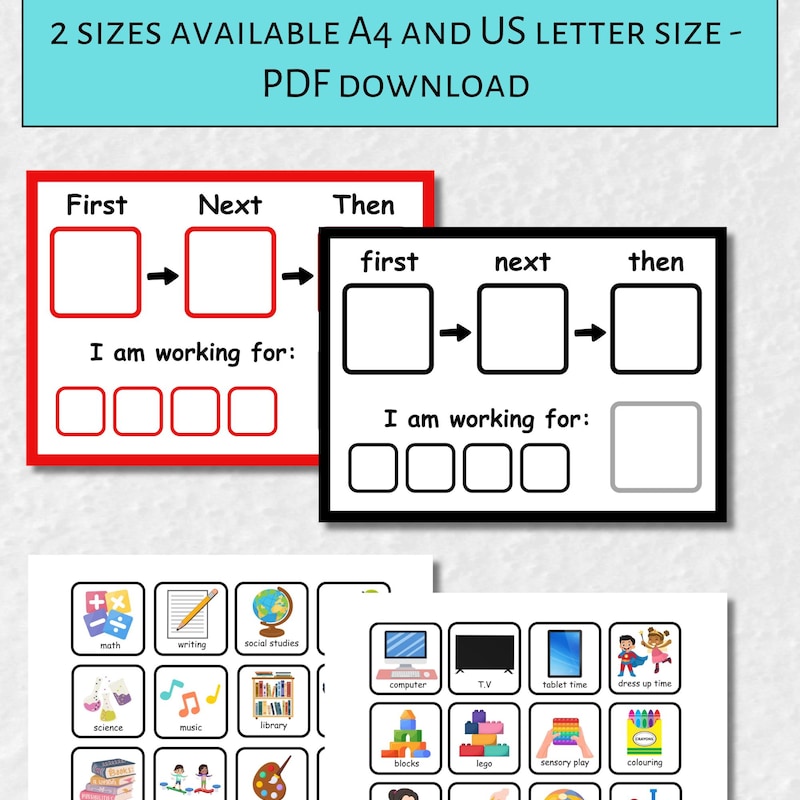 Stack Icon For Autism Now & Next Cards - Etsy