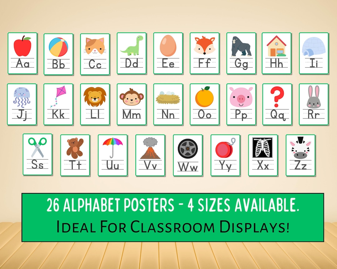 ABC Poster Pack: Classroom Alphabet Display for Teachers (digital ...