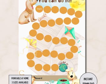 Puppy Dog Reward Chart Printable, Kids Behavior Tracker Digital Download, Potty Training Incentive,