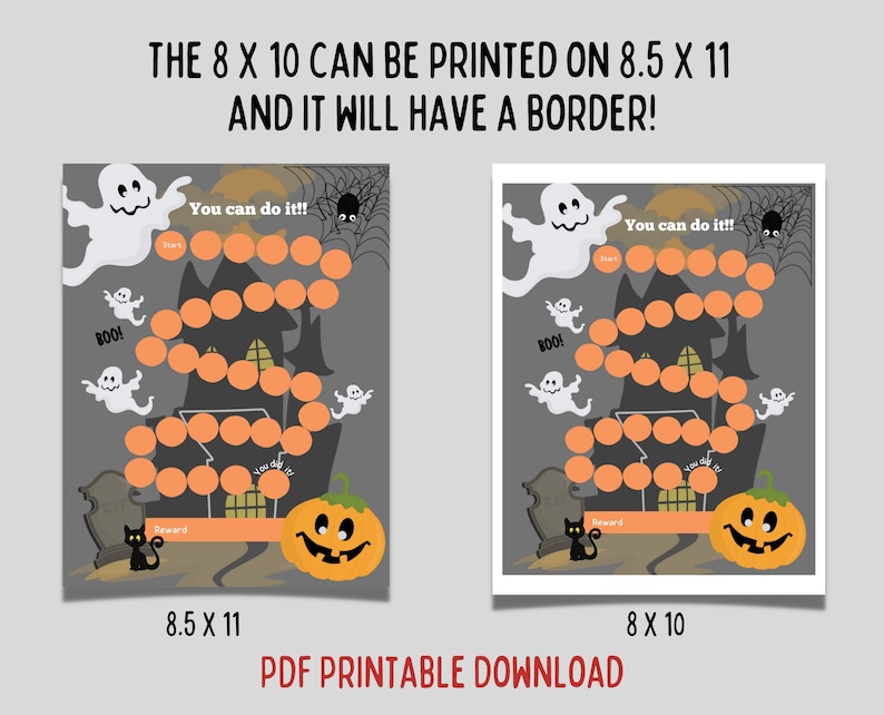 Printable Halloween Reward Chart Daily Chore Chart Halloween Sticker Printable Halloween Reward Chart Daily Chore Chart Halloween Sticker