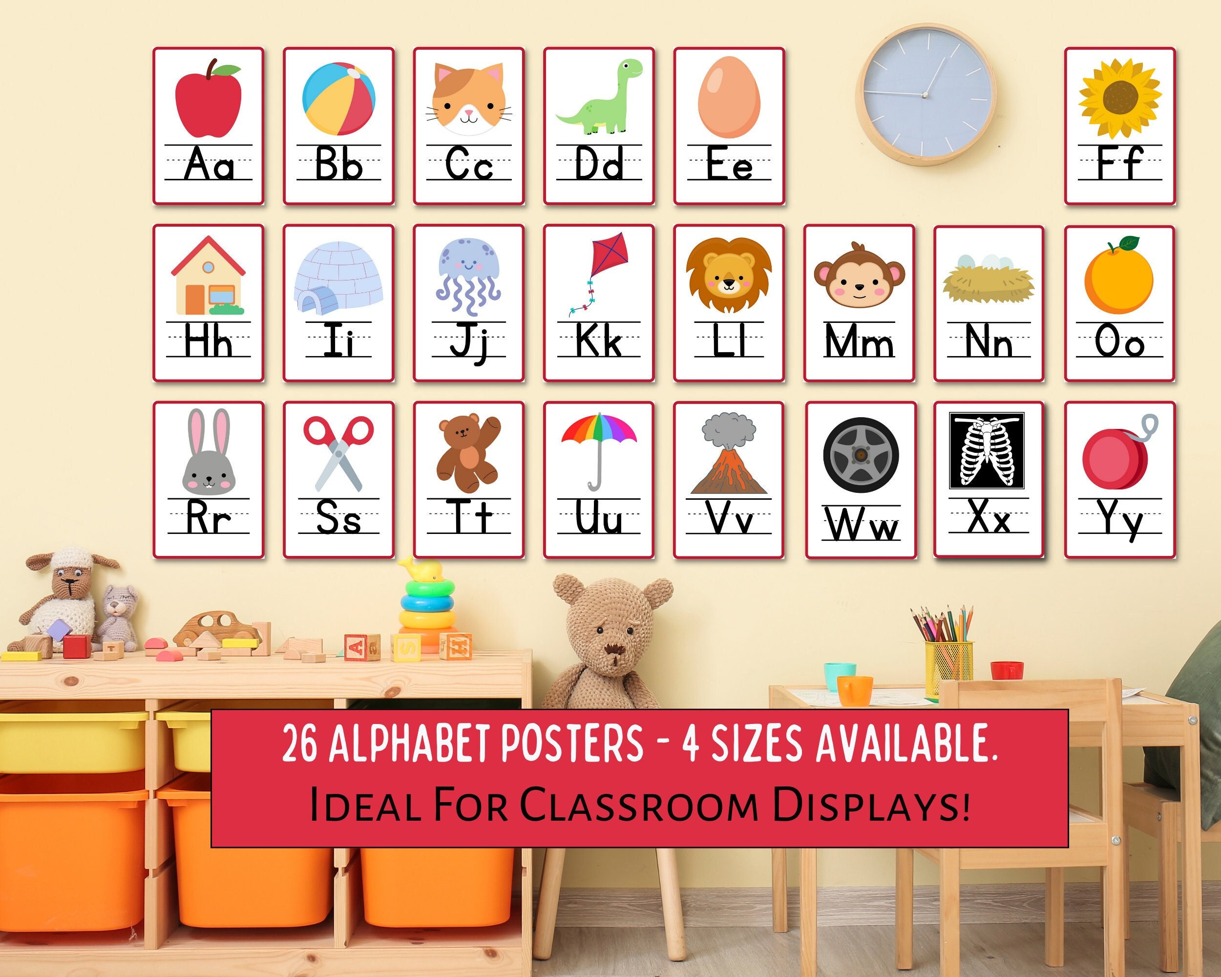 Alphabet Posters, Bulletin Boards Classroom Decor