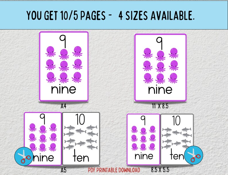 Number Poster Pack Printable, Classroom Number Display, Bulletin Board ...
