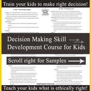 Decision making skill development course for kids age below 10 Train kids how to decide Real life problem based learning through assessment