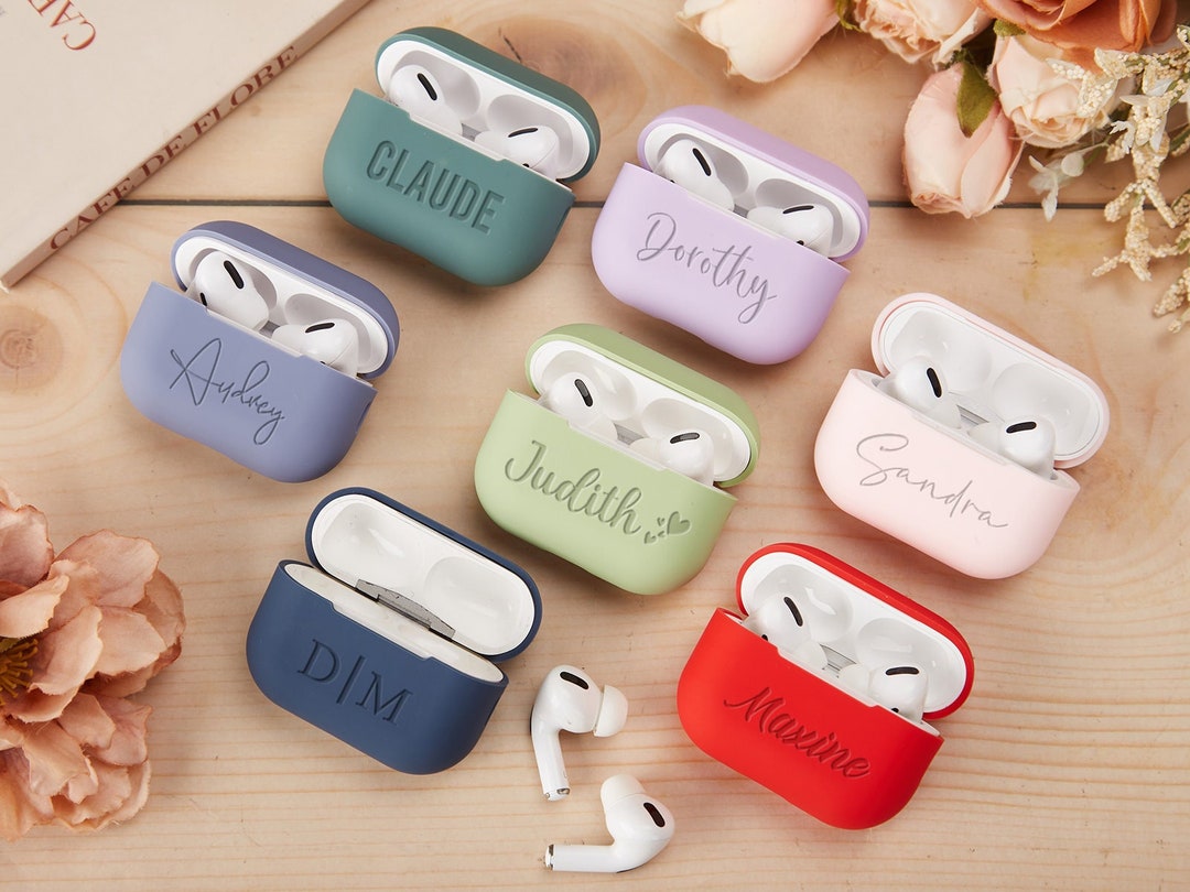 Silicone Airpods Pro Casecustom Engraved Airpods Pro2 Etsy