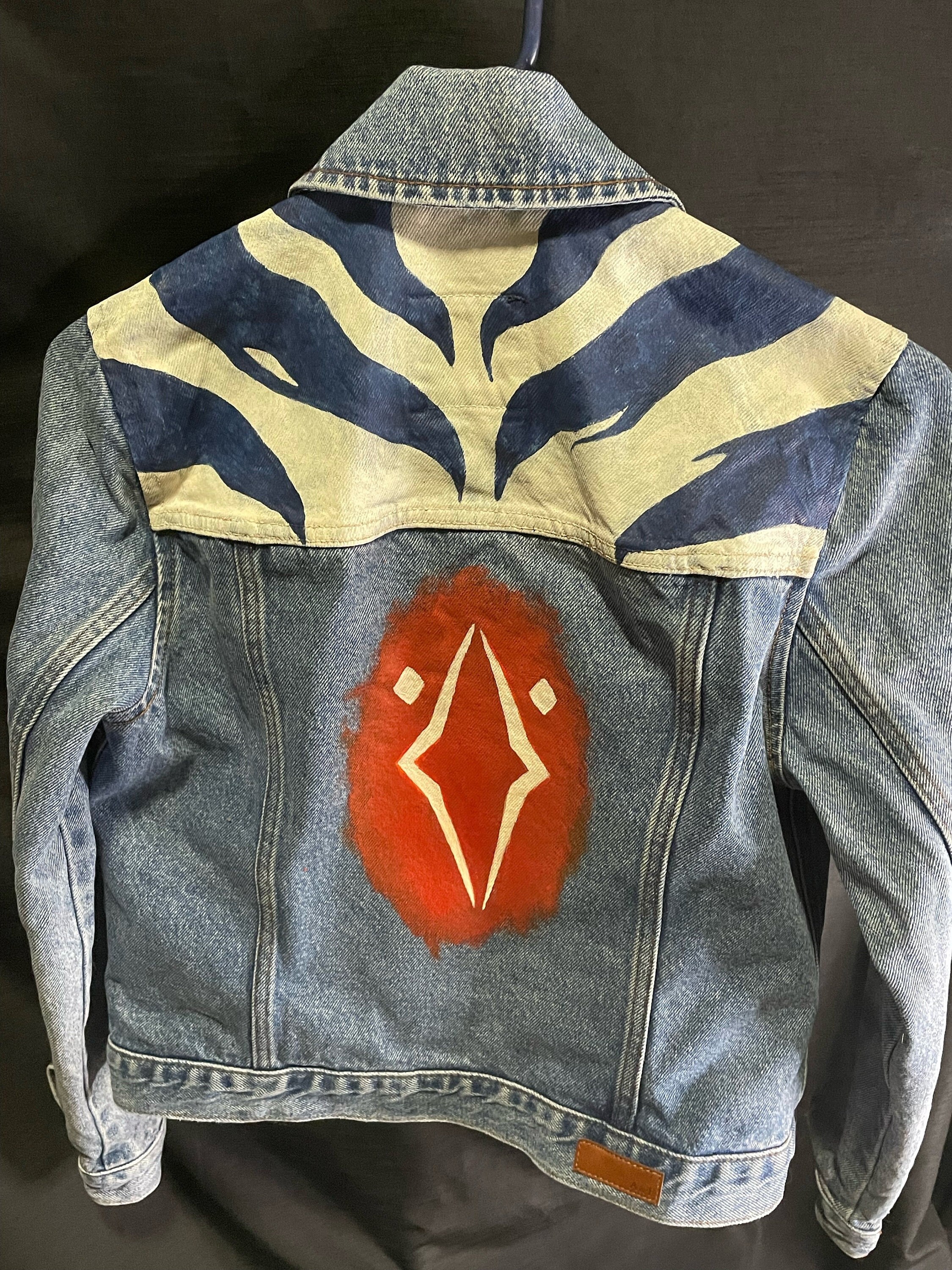Pintada Chamarra De Mezclilla Star Wars Chaqueta Vaquera Darth