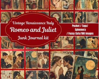 Renaissance Italy Junk Journal Kit: Shakespeare Ephemera (Digital Download)