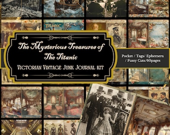Titanic Junk Journal Kit: Victorian Ephemera, Tags (Printable PDF & JPG Files)