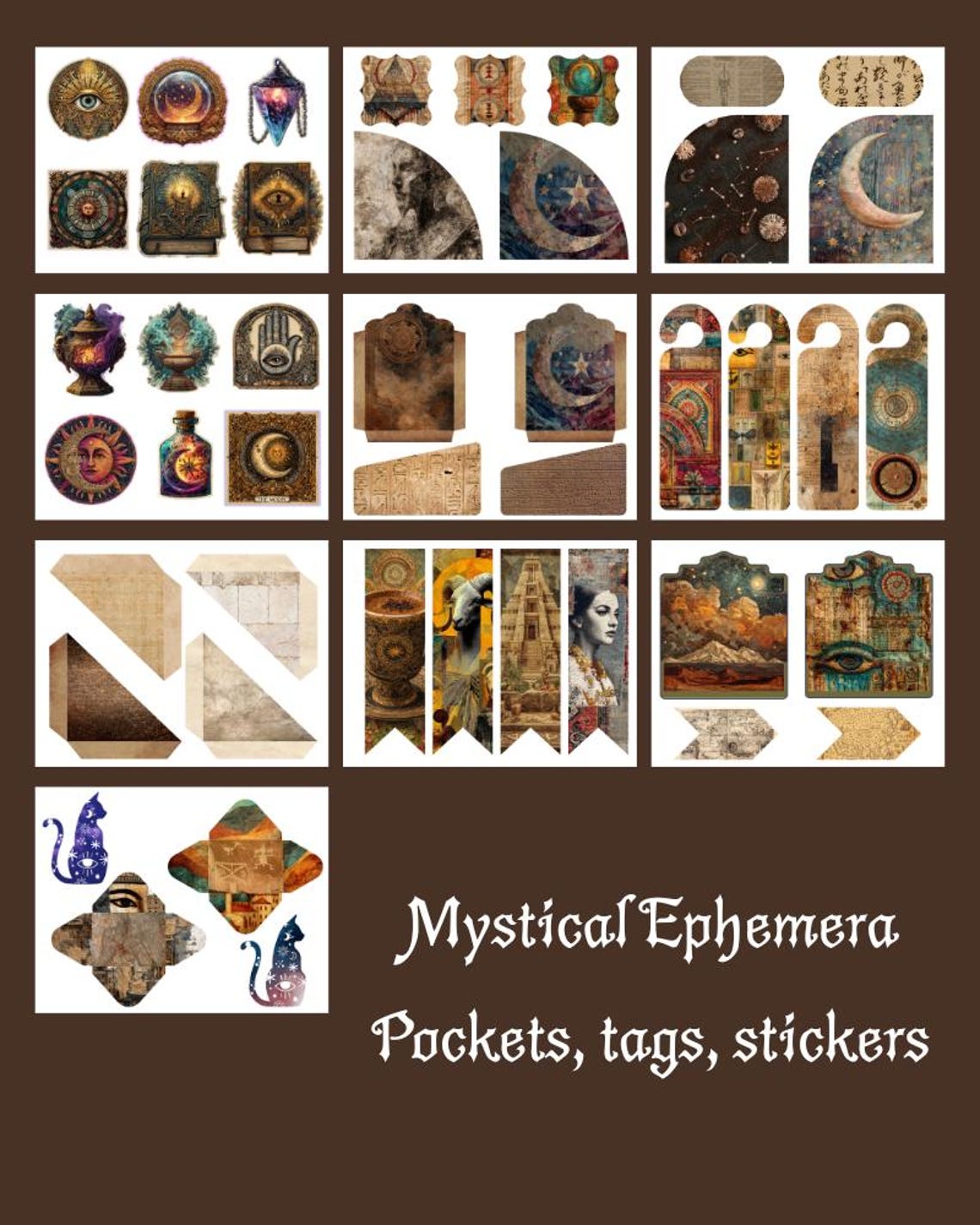 Printable Fortune Teller Junk Journal Kit: Divination Ephemera ...