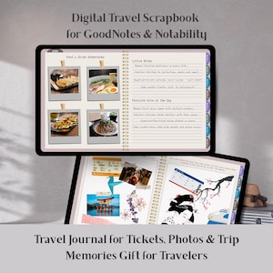 Digital Travel Scrapbook Journal: GoodNotes & Notability (PDF Download)