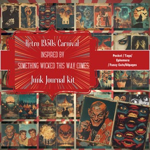 Retro carnavalsjournaal uit de jaren 1950: geïnspireerd door Something Wicked This Way Comes | Nostalgisch, kortstondig, kieskeurige snitten, plakboek!