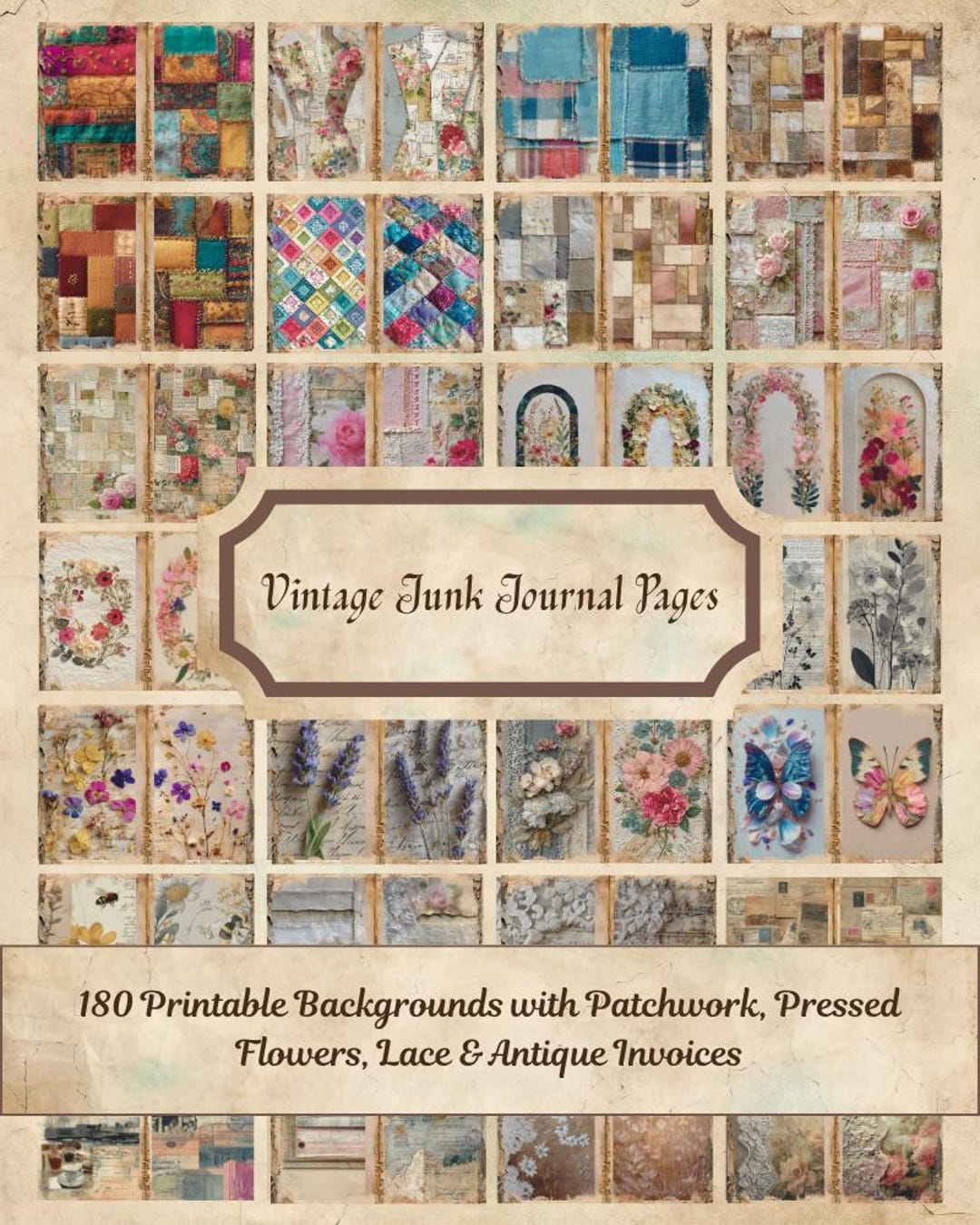 Vintage Junk Journal Kit: 180 Printable Pages, Ephemera & Collage - Etsy