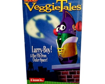 Vintage Vhs VeggieTales Larryboy & The Fib From Outer Space Kid Family Fun