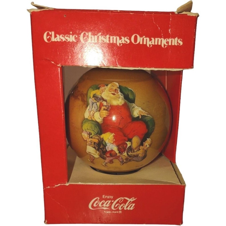 Vintage Coca cola Classic Christmas Ornament Circa 1960 By Corning Vintage coca cola classic christmas ornament circa 1960 by corning