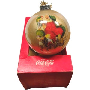 Vintage Coca-cola Classic Christmas Ornament Circa 1960 by Corning