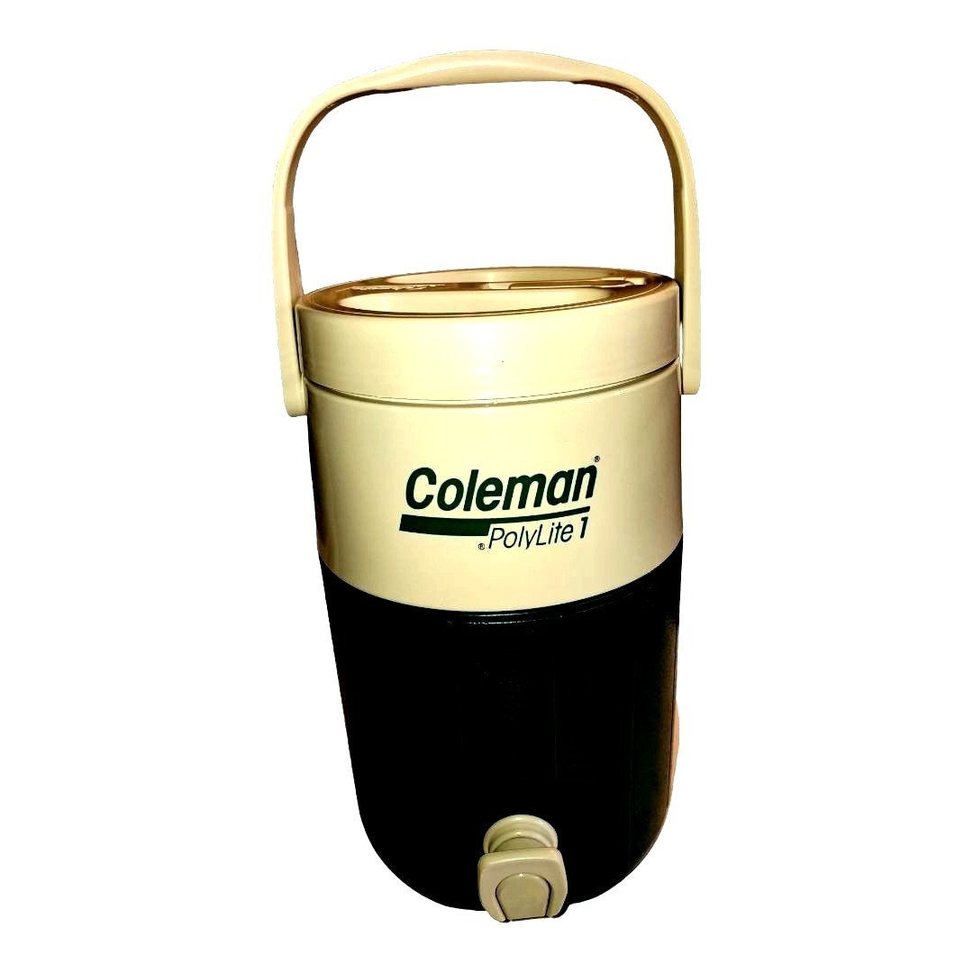 Vintage Coleman Polylite2 Green and White Gallon Cooler Collectible
