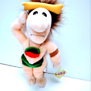 Vintage 1999 Kuddle Me Toys 15" Caveman Plush Collectible