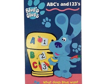 Nick Jr Blues Clues Abc's 123's Vhs Video Tape Vntg Kids