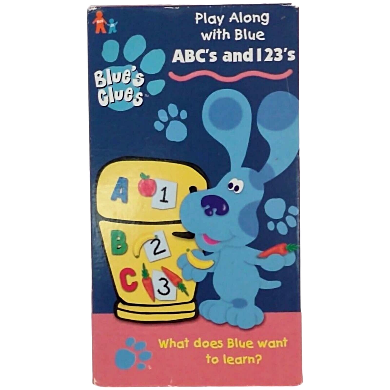 Nick Jr Blues Clues Abc's & 123's Vhs Video Tape Vntg Kids