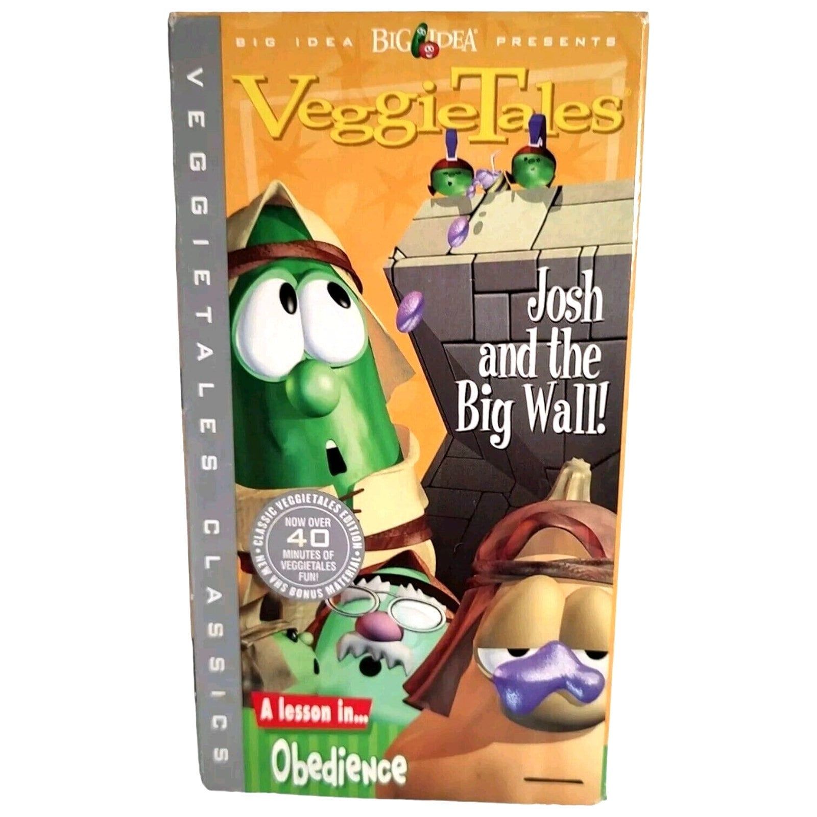 Vintage Veggietales Vhs 1999 Josh and the Big Wall Kid Teaching