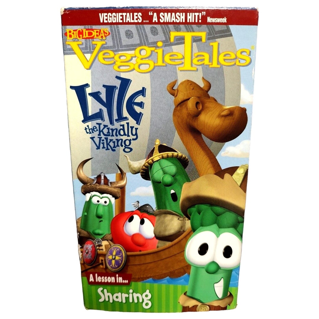 Vintage 2001 Vhs Veggietales Lyle the Kindly Viking Sharing Lesson