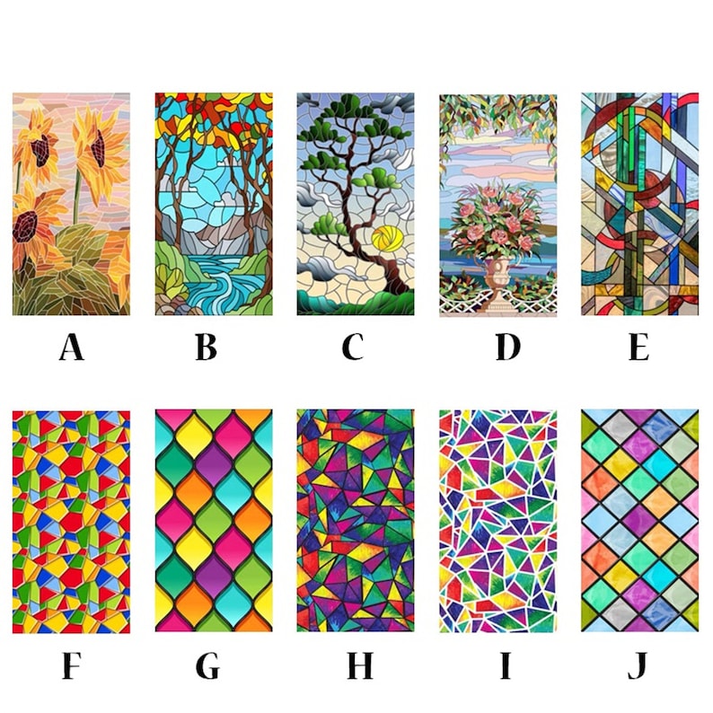 Custom Size Stained Glass Window Film Electrostatic Heatproof Etsy