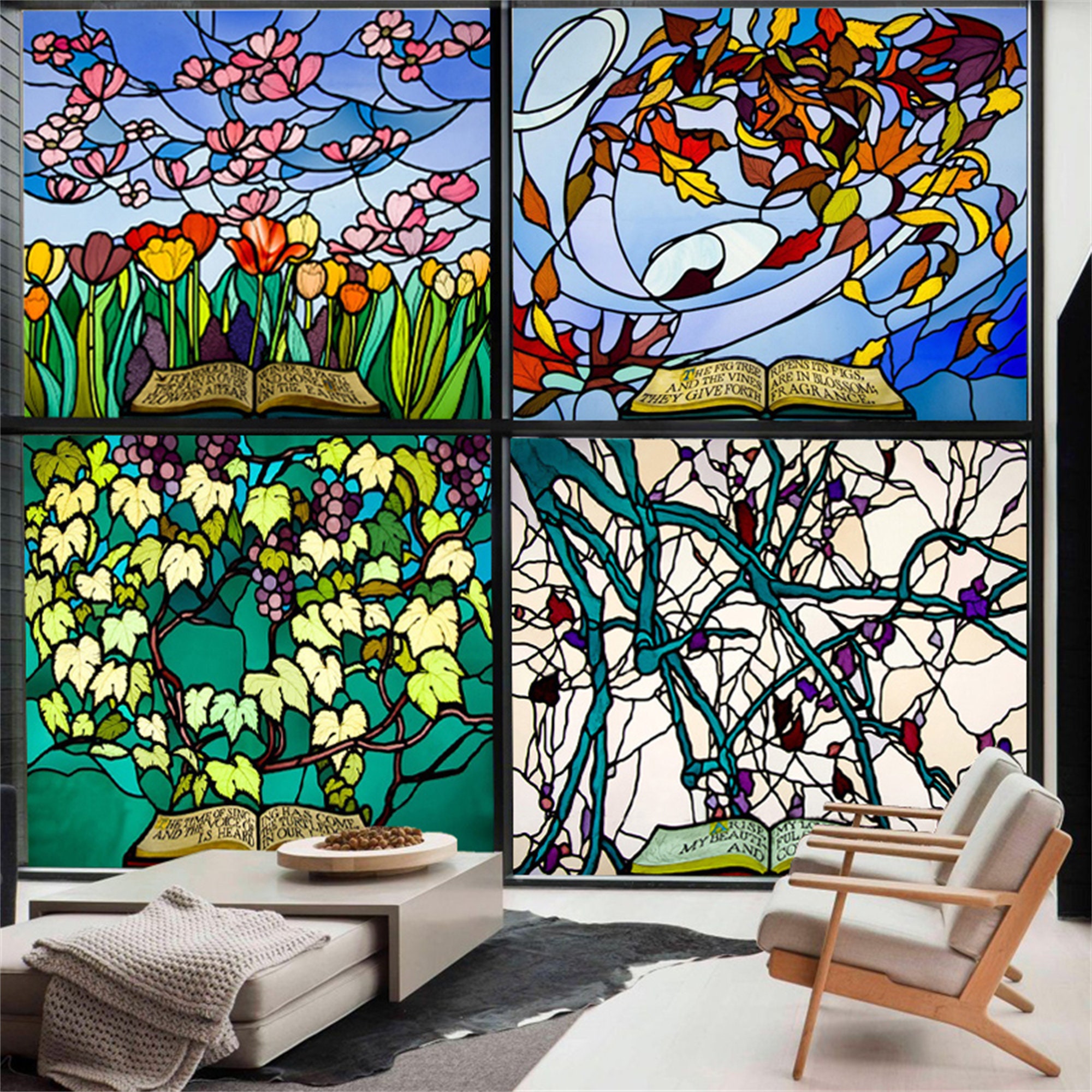 Window Film Frosted Stained Glass Filmscustomized Art Deco - Etsy | Raam  decoreren, Glas, Glas in lood