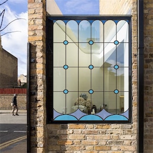 Película para ventanas, película para vidrieras, película decorativa estática para ventanas, película para teñir ventanas para el hogar, calcomanías para ventanas de vidrio no adhesivas