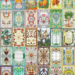 Frosted Stained Glass Window Films, Church Home Foil Door Stickers with Static Cling, Perfect for Bathroom, Kitchen Door, and Skylight Decor