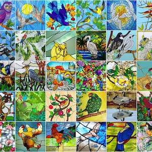 Custom-Made Glass Films, Stained Glass Stickers, Static cling, Frosted Privacy Print of Forest Scenes, Streams for Window Glass and Door