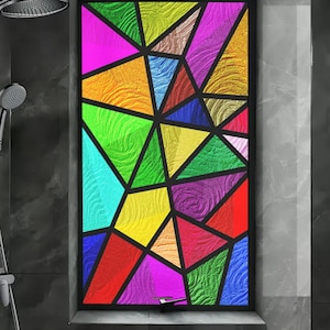 Custom Stained Glass Window Film - Decorative Wall Stickers, Privacy, Tinted, Self-Adhesive for Home & Office