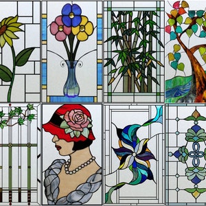 Custom Size Stained Glass Privacy Window Film, Static Cling Privacy Window Film, Window Film, Stained Glass Window Vinyl, Window Decoration