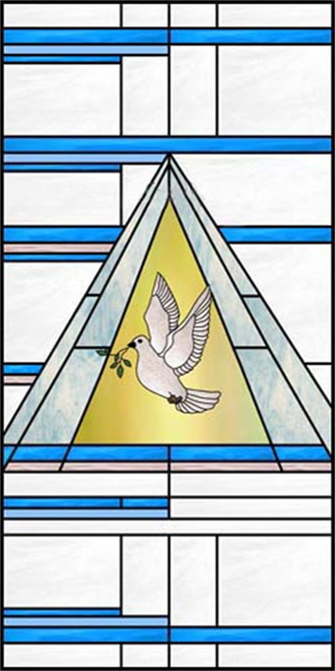 Custom Size Stained Glass Window Film Frosted Privacy Static Etsy