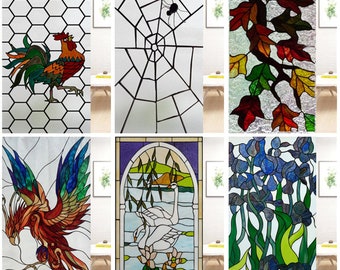 Stained Glass Window Film Etsy