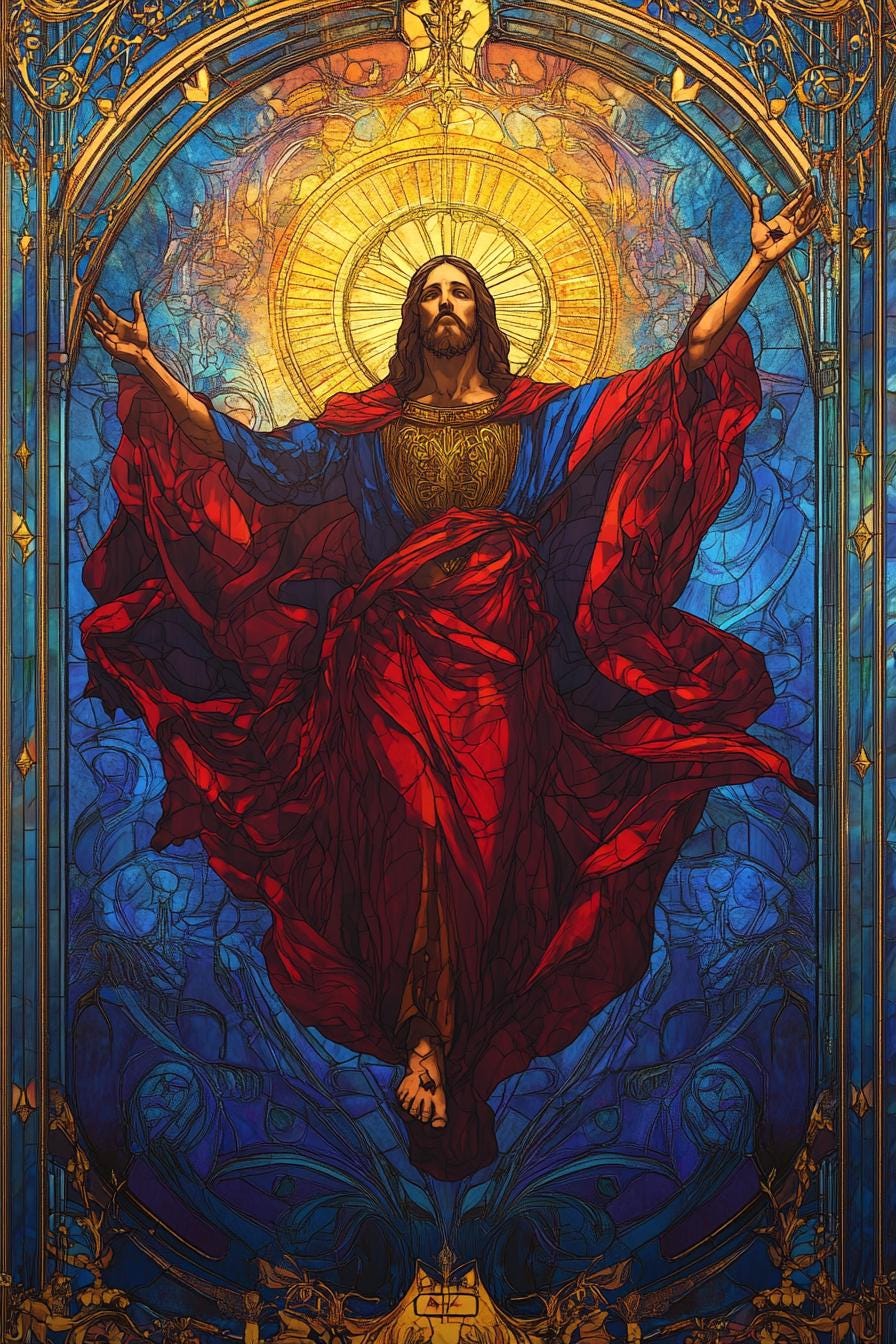 イエス・キリストのステンドグラスウィンドウフィルム - カスタム装飾
